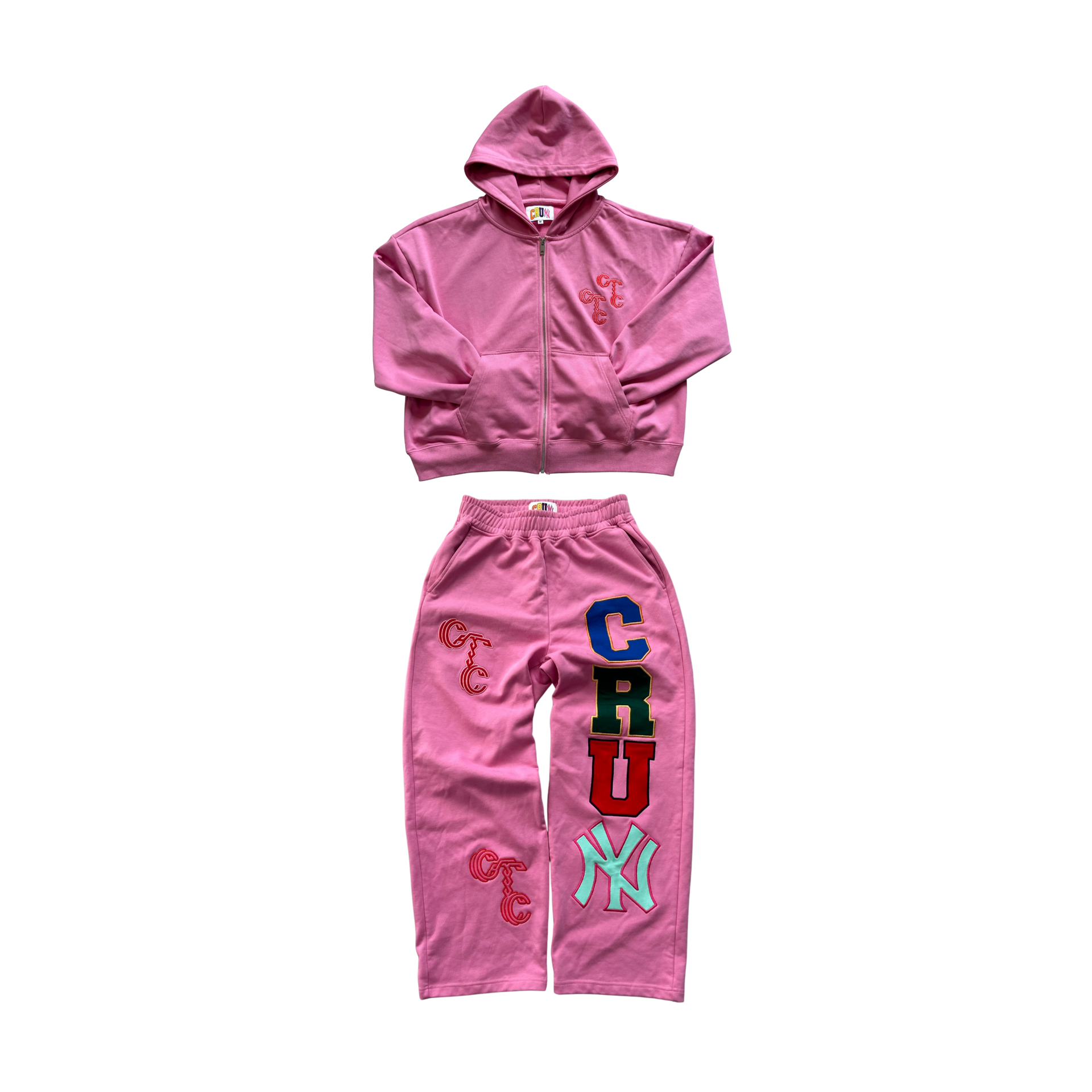 Pink ‘Crum NY’ Sweatsuit