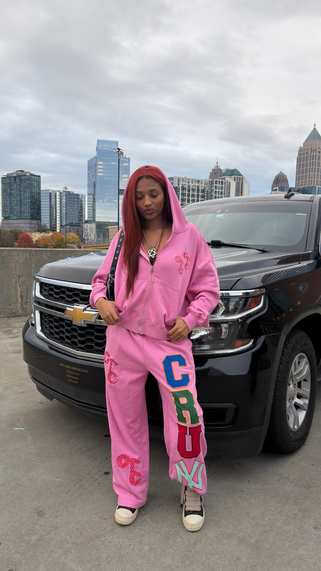 Pink ‘Crum NY’ Sweatsuit