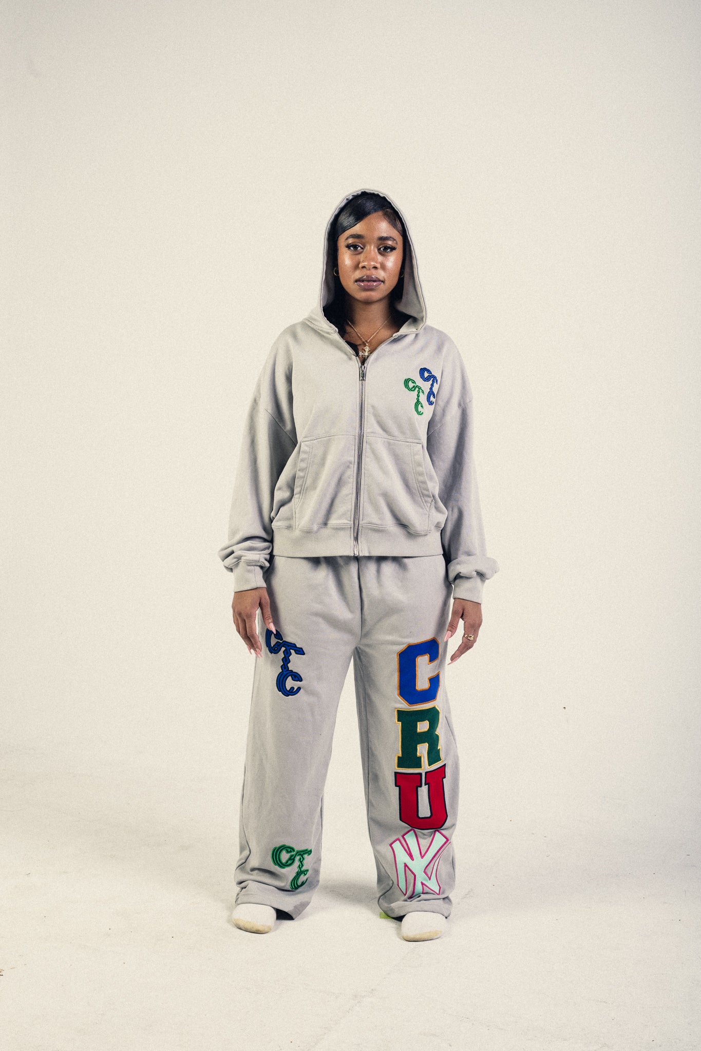 Gray ‘Crum NY’ Sweatsuit